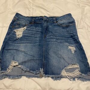 Rewash Blue Pencil Mini Skirt Casual